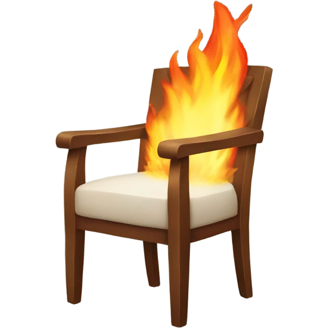 chair with fire emoji