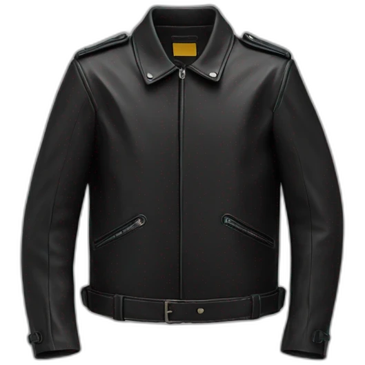Veste en cuir noir emoji