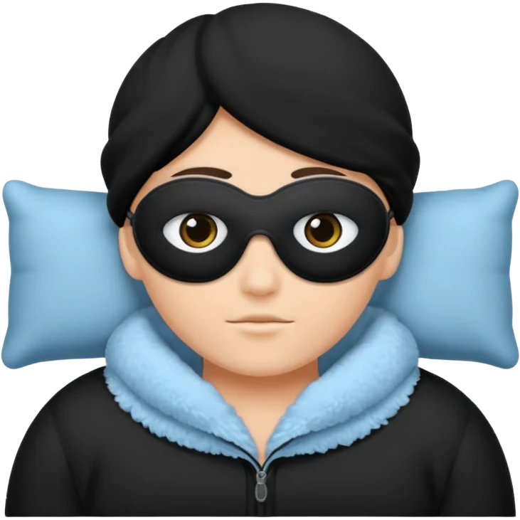 cozy winter sleep eye patch emoji