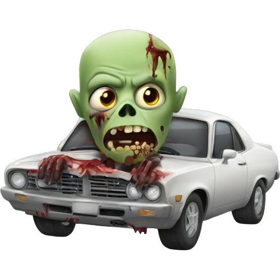 Zombie in a fast car emoji