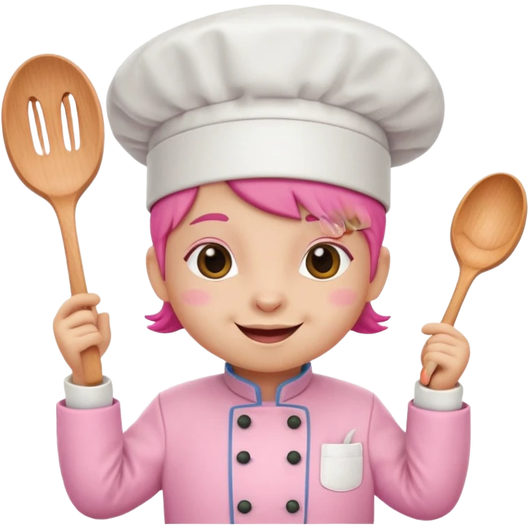 animal with pink chef costume emoji