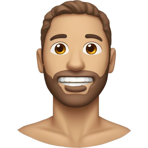Persona tocándose la mandibula emoji