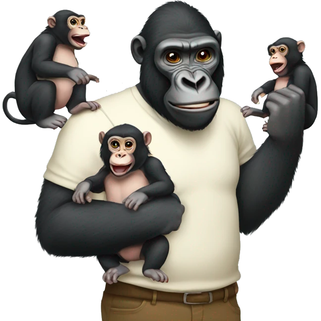 gorilla holding rats emoji