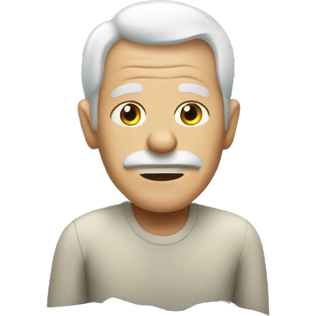Old man going to the bathroom emoji