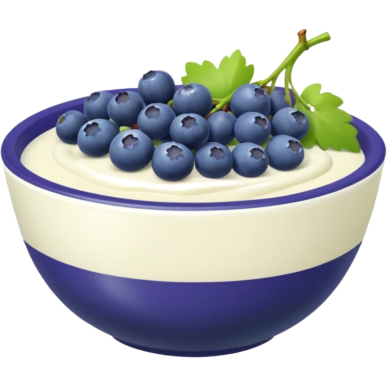 yoghurt bowl with grapes and blueberries emoji