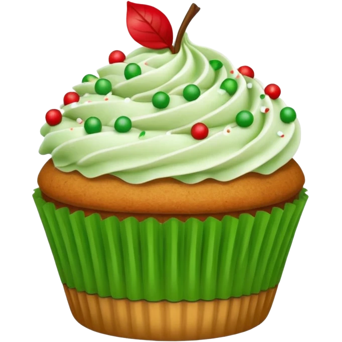 Apple cupcake emoji