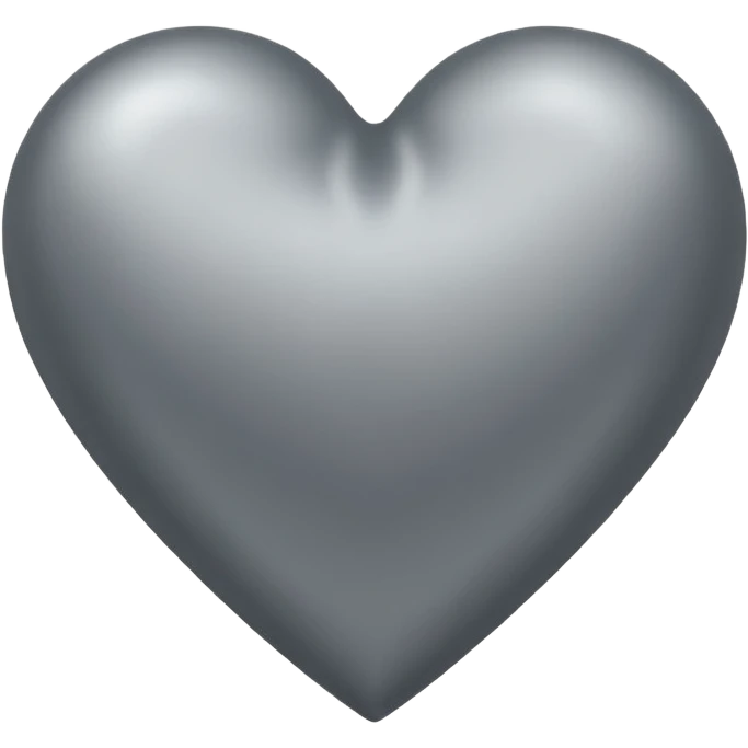 Gray satin heart  emoji