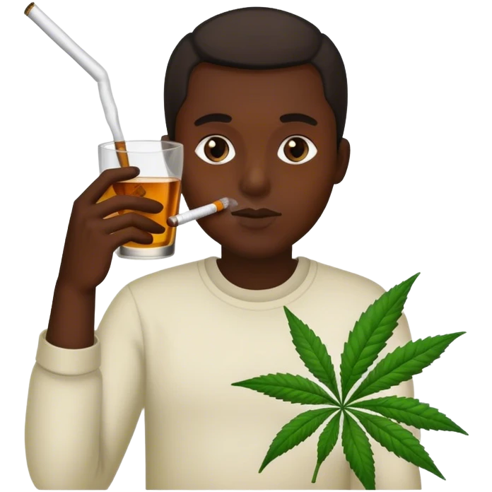 Weed And Alcohol  emoji