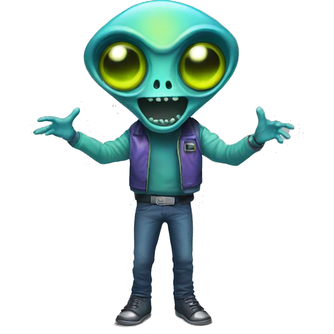 Disco alien emoji