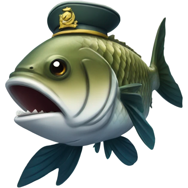 Military fish with AoV badge emoji
