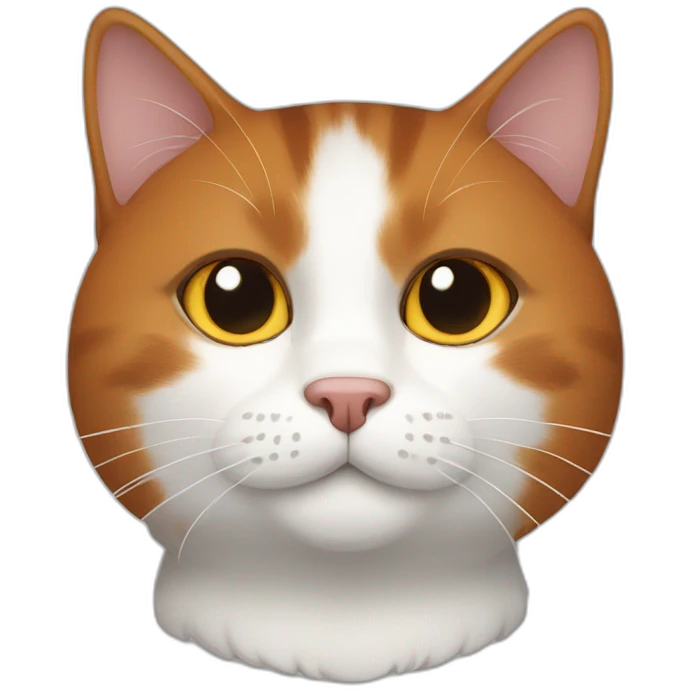 black, ginger and white cat emoji