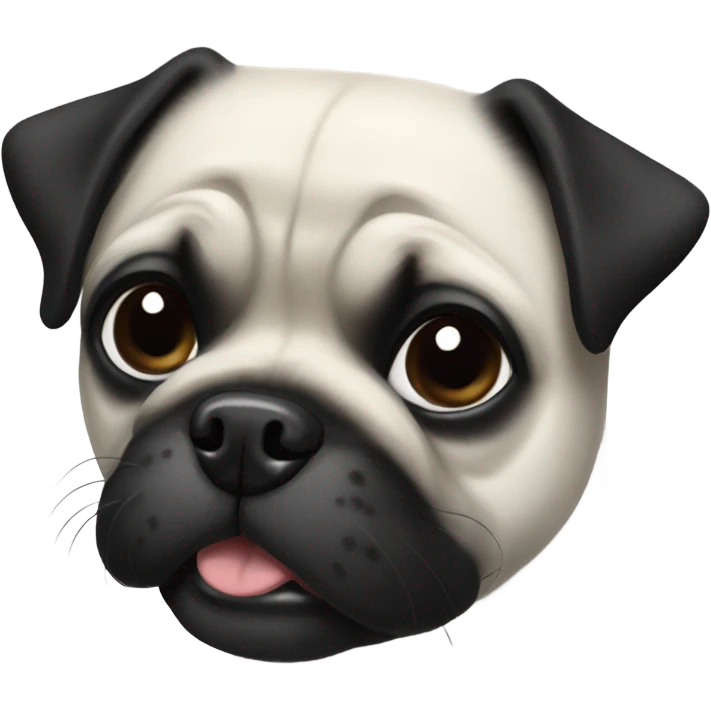 A black and white terrier pug emoji