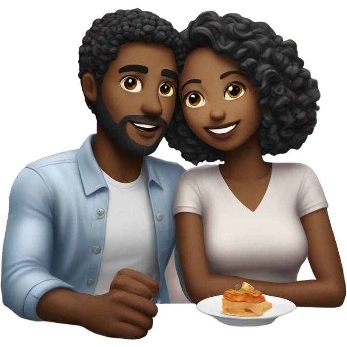  Romantic date with hyper Realistic beautiful couple in love  emoji