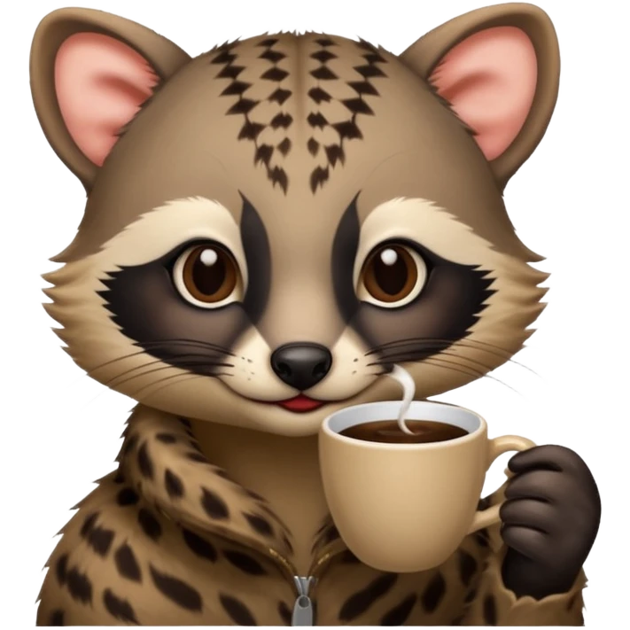 civet is drinking coffee emoji