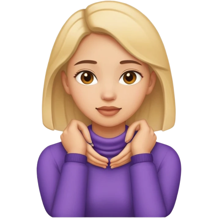 girl with hands around neck  emoji