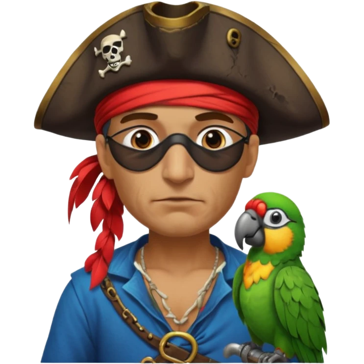 pirate and parrot emoji