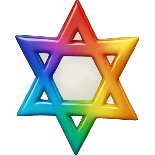 rainbow Star of David  emoji