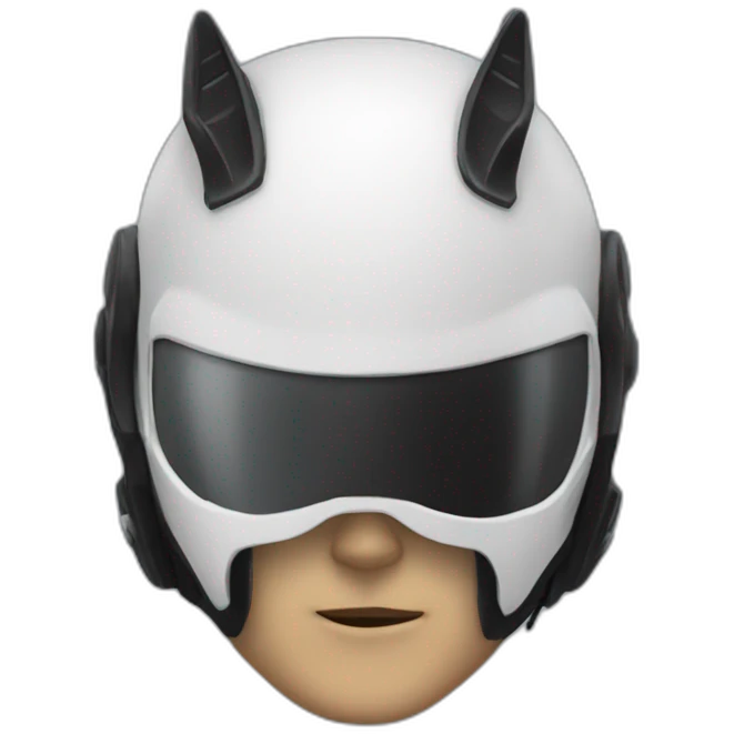 Un chauve evec un casque emoji