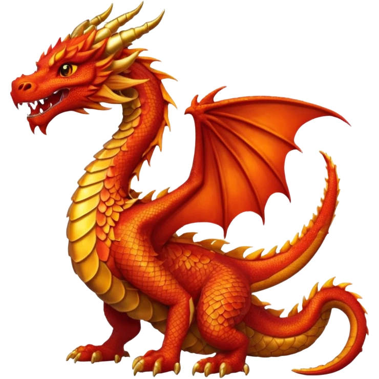 Beautiful royal looking but fiery dragon emoji