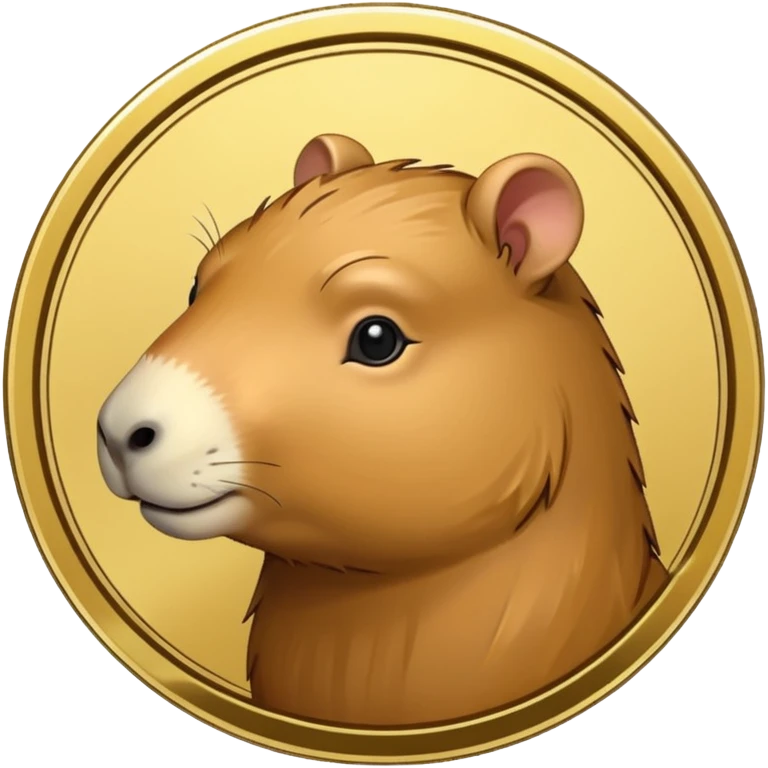 moeda de capyvara fofa e bonitinha emoji