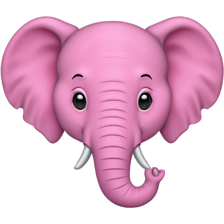 une éléphant rose amoureux emoji