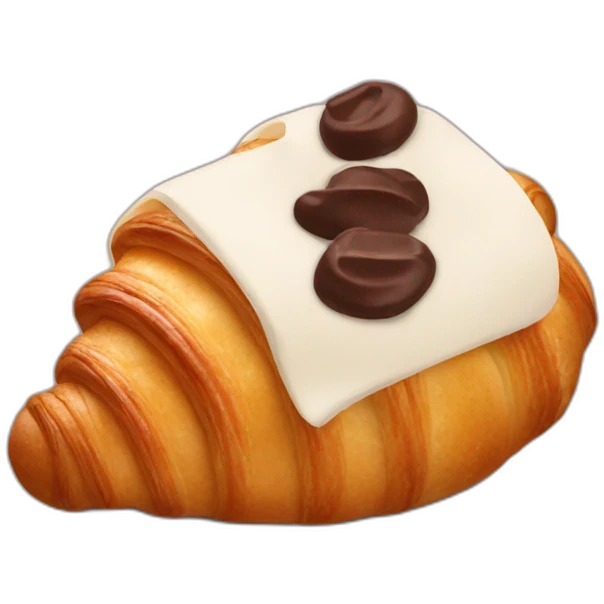 Croissant with chocolate  emoji