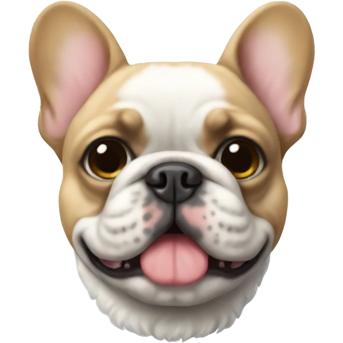 Fluffy French bulldog emoji