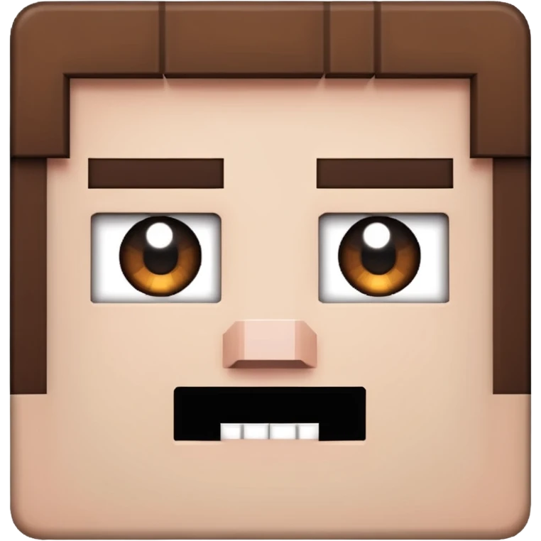 square shape minecraft herobrine face  emoji
