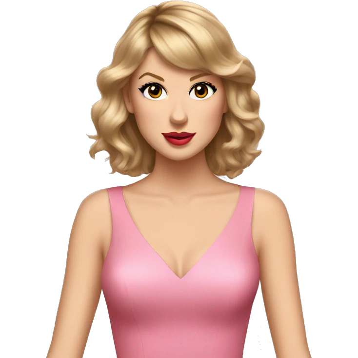 taylor swift in a pink dress emoji