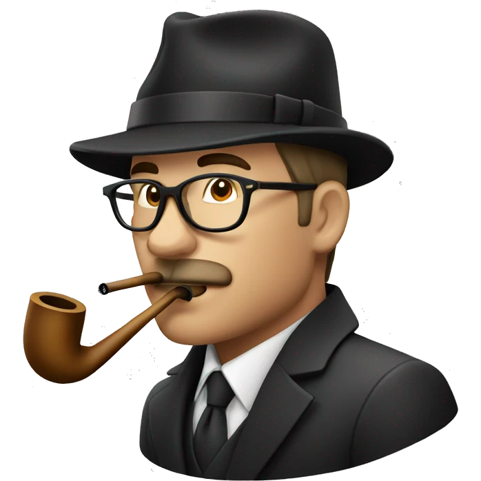 stylish male smoking pipe emoji