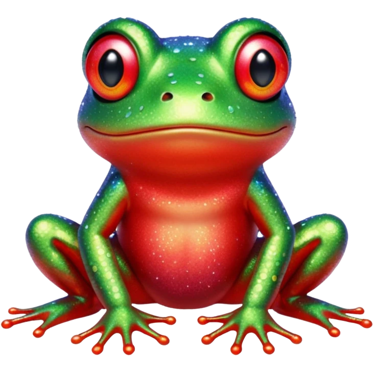 Frog Red Glitter emoji