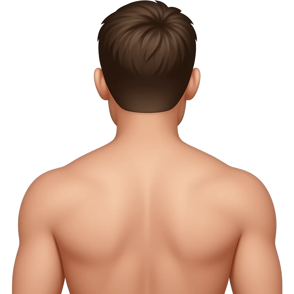Man with Arched Back one third view emoji