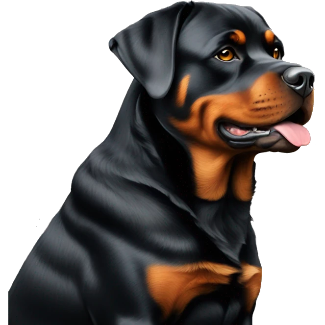 Rottweiler sitting full pose emoji
