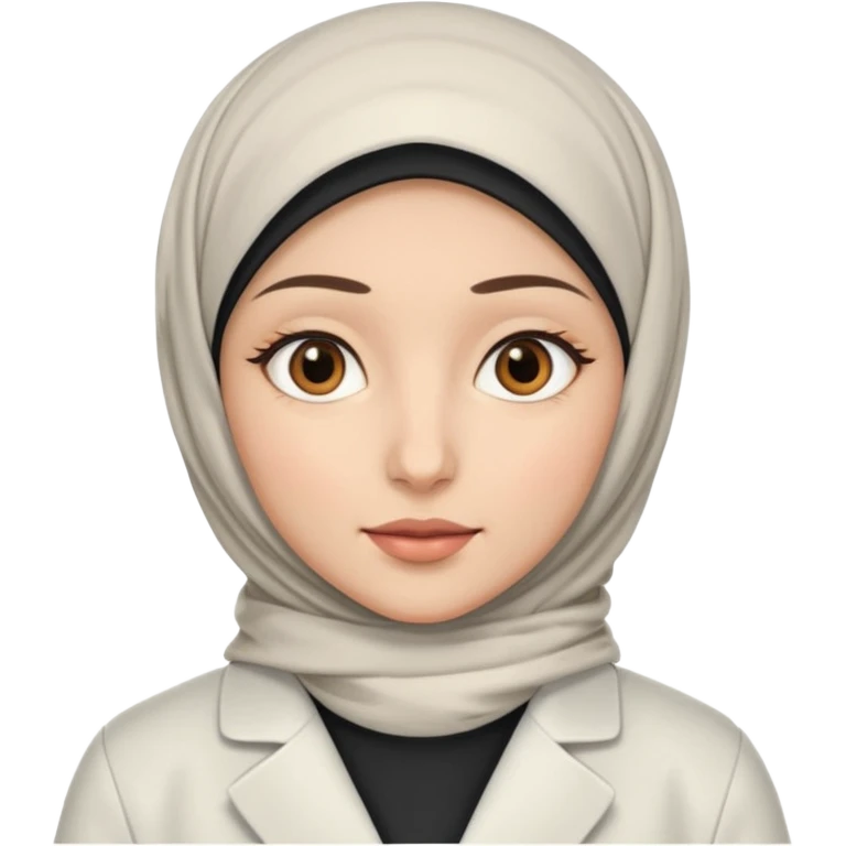 Hijab white caot emoji