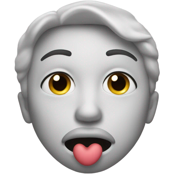 Emoji face blowing a kiss with hand emoji