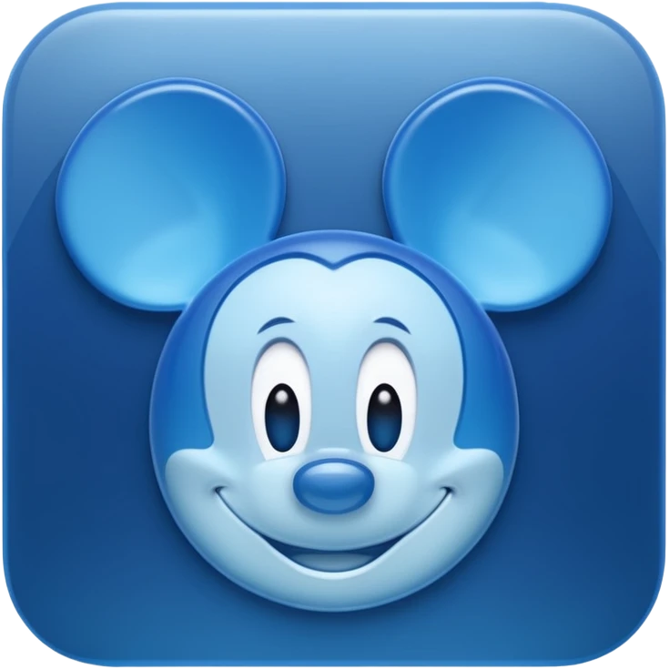 blue Disney+ logo icon with subtle glow emoji
