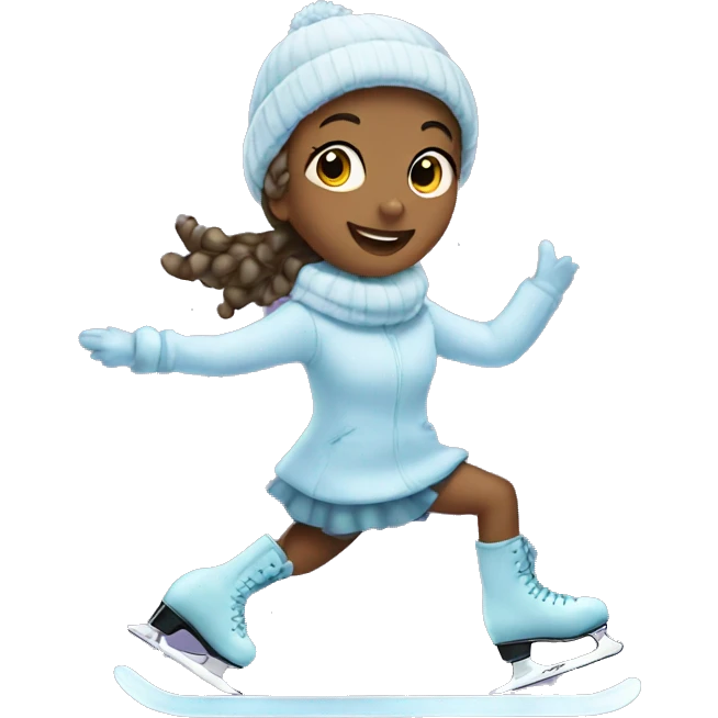 A girl ice skating emoji