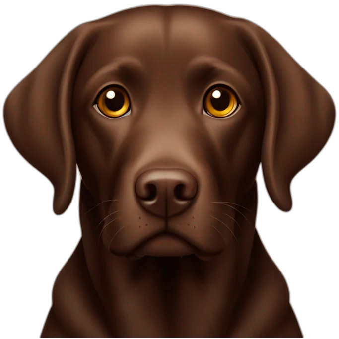 Labrador Retriver chocolate color looks like Harry Potter emoji