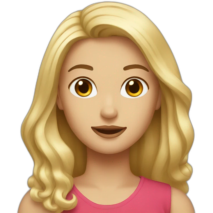 Blond woman and brown hair woman  emoji