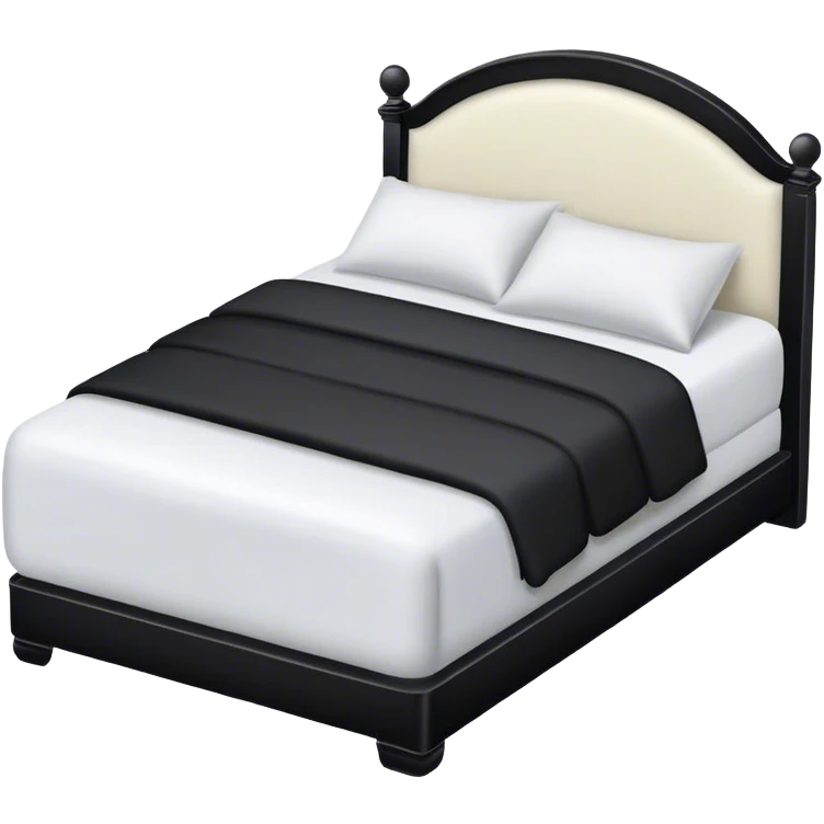 Bed black emoji