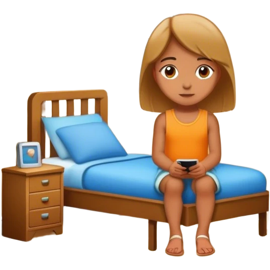 girl living in a small room emoji