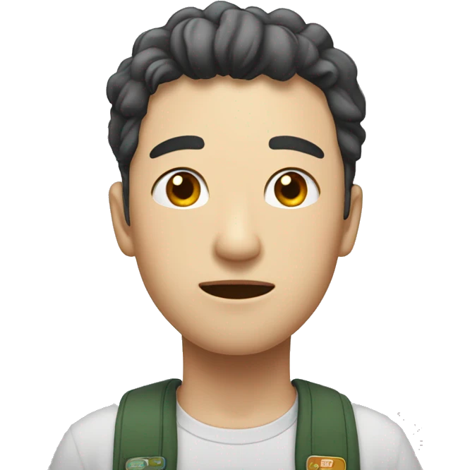 하얀피부에 검정색 긴머리를 가진 신부 emoji