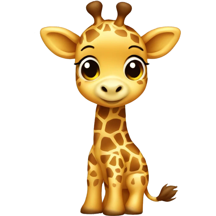 Baby giraffe trying to stand  emoji