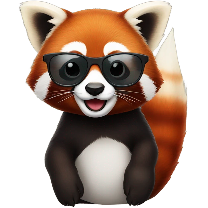 Red panda with sunglasses  emoji