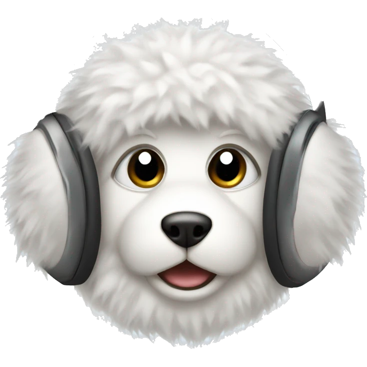 White fluffy ear muffs emoji