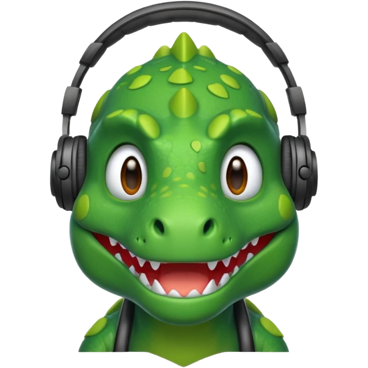 🦖と🎧のミックス emoji