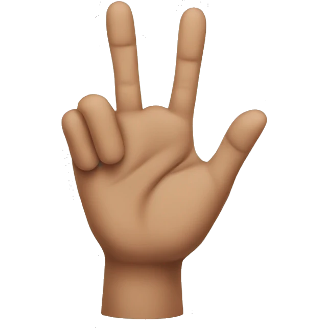 3 fingers emoji