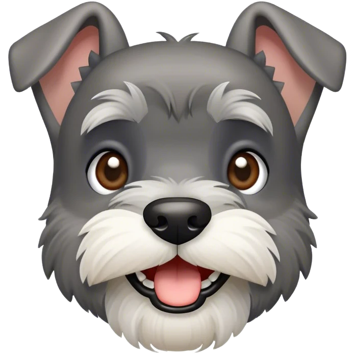 Miniature schnauzer happy emoji