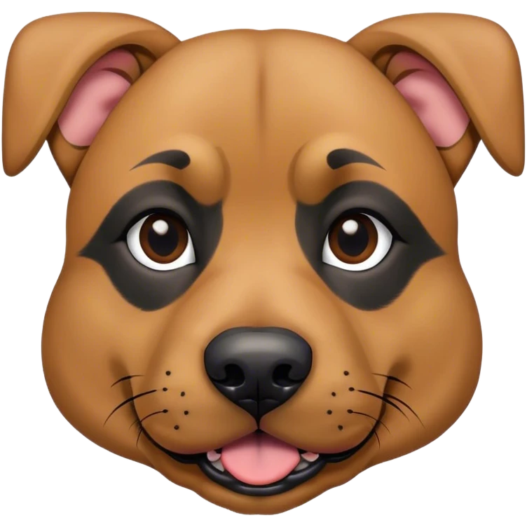 Pit bull/german shepherd mixed dog with floppy ears emoji