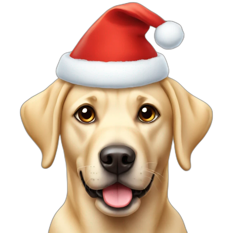 labrador-with-christmas-hat emoji